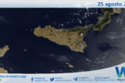Meteo Sicilia: immagine satellitare Nasa di lunedì 25 agosto 2025