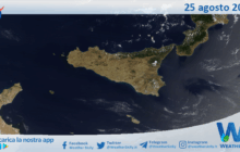 Meteo Sicilia: immagine satellitare Nasa di lunedì 25 agosto 2025