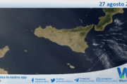Meteo Sicilia: immagine satellitare Nasa di mercoledì 27 agosto 2025