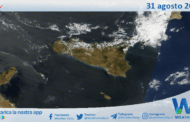 Meteo Sicilia: immagine satellitare Nasa di domenica 31 agosto 2025