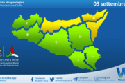 Meteo Sicilia: bollettino di allerta meteo per domani, mercoledì 03 settembre 2025