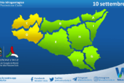 Meteo Sicilia: bollettino di allerta meteo per domani, mercoledì 10 settembre 2025