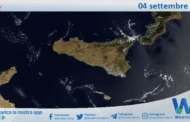 Meteo Sicilia: immagine satellitare Nasa di giovedì 04 settembre 2025