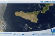 Meteo Sicilia: immagine satellitare Nasa di lunedì 08 settembre 2025