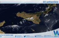 Meteo Sicilia: immagine satellitare Nasa di domenica 14 settembre 2025
