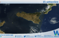 Meteo Sicilia: immagine satellitare Nasa di lunedì 15 settembre 2025