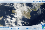 Meteo Sicilia: immagine satellitare Nasa di martedì 23 settembre 2025
