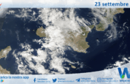 Meteo Sicilia: immagine satellitare Nasa di martedì 23 settembre 2025