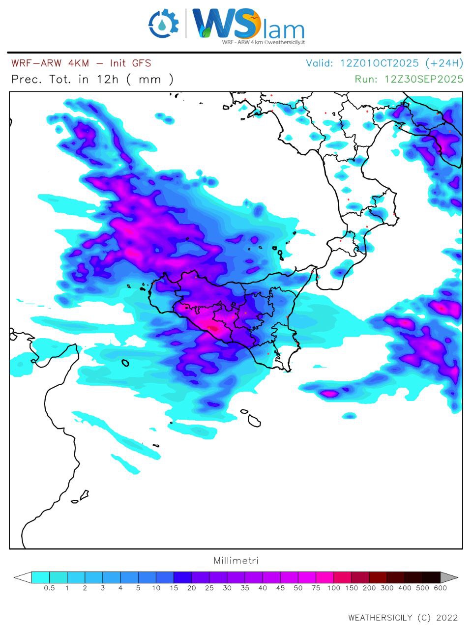 Sicilia: maltempo nelle prossime ore. A seguire periodo freddo  e variabilità