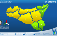 Meteo Sicilia: bollettino di allerta meteo per domani, martedì 14 ottobre 2025