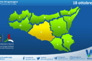 Meteo Sicilia: bollettino di allerta meteo per domani, sabato 18 ottobre 2025
