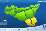 Meteo Sicilia: bollettino di allerta meteo per domani, domenica 19 ottobre 2025