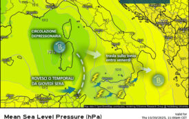 Sicilia: peggioramento in arrivo dalla sera, migliora nel weekend di Ognissanti con residua variabilità