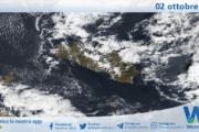 Meteo Sicilia: immagine satellitare Nasa di giovedì 02 ottobre 2025