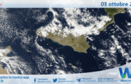 Meteo Sicilia: immagine satellitare Nasa di venerdì 03 ottobre 2025