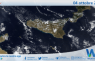 Meteo Sicilia: immagine satellitare Nasa di sabato 04 ottobre 2025