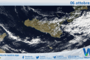 Meteo Sicilia: immagine satellitare Nasa di lunedì 06 ottobre 2025