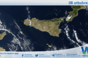 Meteo Sicilia: immagine satellitare Nasa di mercoledì 08 ottobre 2025