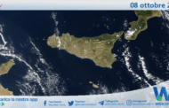 Meteo Sicilia: immagine satellitare Nasa di mercoledì 08 ottobre 2025