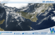 Meteo Sicilia: immagine satellitare Nasa di venerdì 10 ottobre 2025