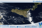 Meteo Sicilia: immagine satellitare Nasa di sabato 11 ottobre 2025