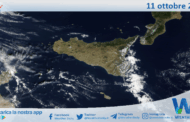 Meteo Sicilia: immagine satellitare Nasa di sabato 11 ottobre 2025
