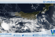 Meteo Sicilia: immagine satellitare Nasa di domenica 12 ottobre 2025