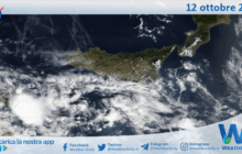 Meteo Sicilia: immagine satellitare Nasa di domenica 12 ottobre 2025