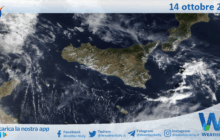 Meteo Sicilia: immagine satellitare Nasa di martedì 14 ottobre 2025