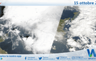 Meteo Sicilia: immagine satellitare Nasa di mercoledì 15 ottobre 2025