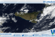 Meteo Sicilia: immagine satellitare Nasa di domenica 19 ottobre 2025