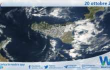 Meteo Sicilia: immagine satellitare Nasa di lunedì 20 ottobre 2025