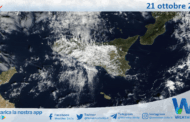 Meteo Sicilia: immagine satellitare Nasa di martedì 21 ottobre 2025