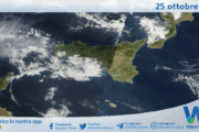 Meteo Sicilia: immagine satellitare Nasa di sabato 25 ottobre 2025