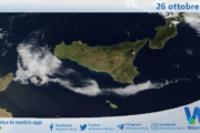 Meteo Sicilia: immagine satellitare Nasa di domenica 26 ottobre 2025