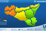 Meteo Sicilia: bollettino di allerta meteo per domani, venerdì 21 novembre 2025