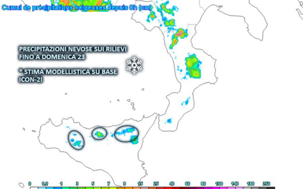 Meteo monti Sicilia: attesa la prima neve stagionale. Le quote previste settore per settore - IN ARTICOLO -