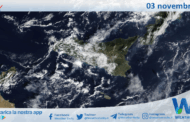 Meteo Sicilia: immagine satellitare Nasa di lunedì 03 novembre 2025