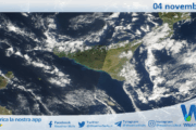 Meteo Sicilia: immagine satellitare Nasa di martedì 04 novembre 2025