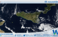 Meteo Sicilia: immagine satellitare Nasa di mercoledì 05 novembre 2025