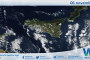Meteo Sicilia: immagine satellitare Nasa di giovedì 06 novembre 2025