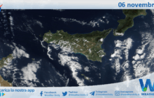 Meteo Sicilia: immagine satellitare Nasa di giovedì 06 novembre 2025