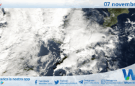 Meteo Sicilia: immagine satellitare Nasa di venerdì 07 novembre 2025
