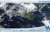 Meteo Sicilia: immagine satellitare Nasa di martedì 11 novembre 2025