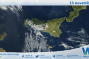 Meteo Sicilia: immagine satellitare Nasa di venerdì 14 novembre 2025