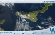 Meteo Sicilia: immagine satellitare Nasa di venerdì 14 novembre 2025