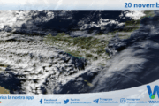 Meteo Sicilia: immagine satellitare Nasa di giovedì 20 novembre 2025