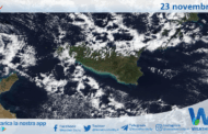 Meteo Sicilia: immagine satellitare Nasa di domenica 23 novembre 2025