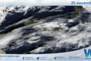Meteo Sicilia: immagine satellitare Nasa di martedì 25 novembre 2025
