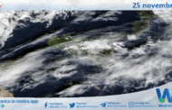 Meteo Sicilia: immagine satellitare Nasa di martedì 25 novembre 2025